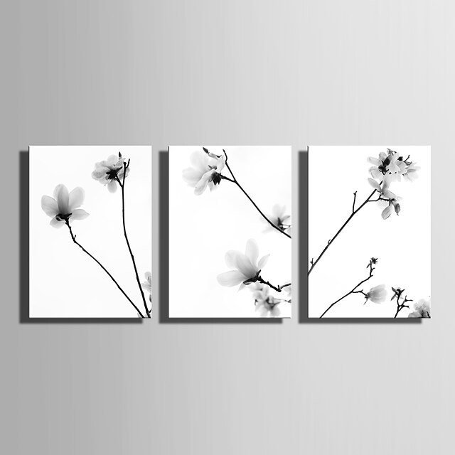  Stretched Canvas Art The Quiet Flowers Set of 3