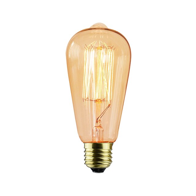  1pc 40 W E26 / E26 / E27 ST64 Warm White 2300 k Retro / Decorative Incandescent Vintage Edison Light Bulb 220-240 V / 110-130 V