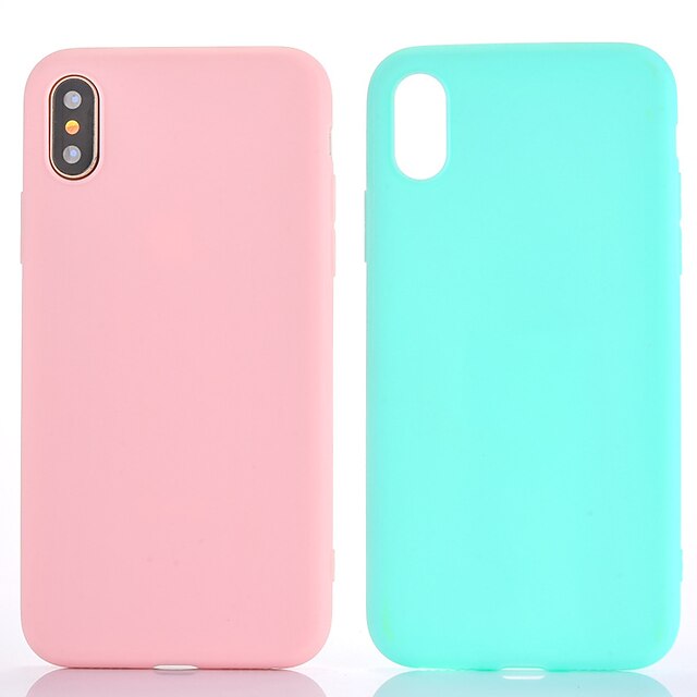  Custodia Per Apple iPhone X / iPhone 8 Plus / iPhone 8 Per retro Tinta unita Morbido TPU