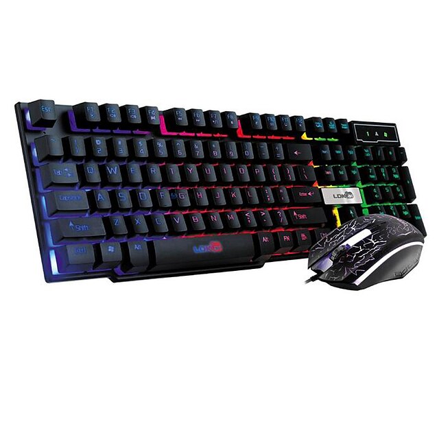  Wired Mouse keyboard combo Backlit USB Port Gaming keyboard