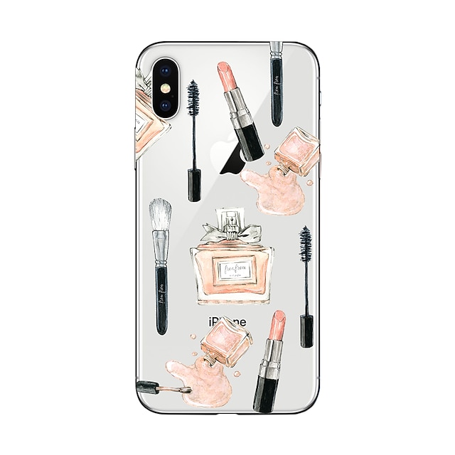  Etui Käyttötarkoitus Apple iPhone X / iPhone 8 Plus / iPhone 8 Läpinäkyvä / Kuvio Takakuori Sexy Lady Pehmeä TPU