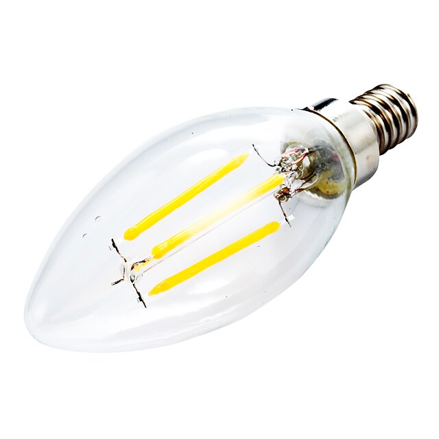  LED svíčky 400 lm E12 C35 LED korálky COB Stmívatelné Ozdobné Teplá bílá 110-130 V / # / CE / RoHs