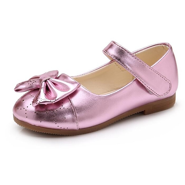  Voor meisjes Platte schoenen Comfortabel Mary Hane Bloemenmeisjesschoenen PU Kleine kinderen (4-7ys) Informeel Roze Goud Zwart Lente zomer
