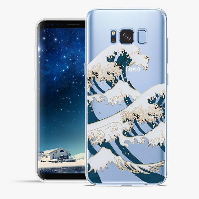  Hülle Für Samsung Galaxy S8 Plus / S8 / S7 edge Muster Rückseite Linien / Wellen / Landschaft Weich TPU