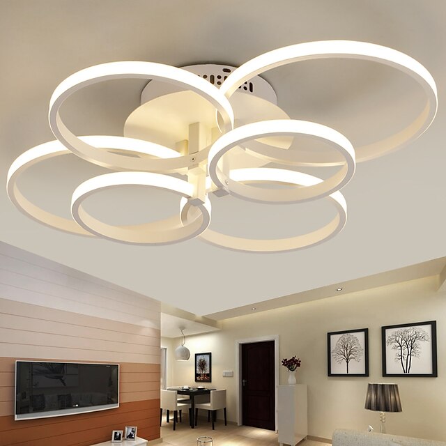  6-Light 6-Head Geometric Modern Simplicity Led CeilingLamp Living Room Dining Room Bedroom Light Fixture