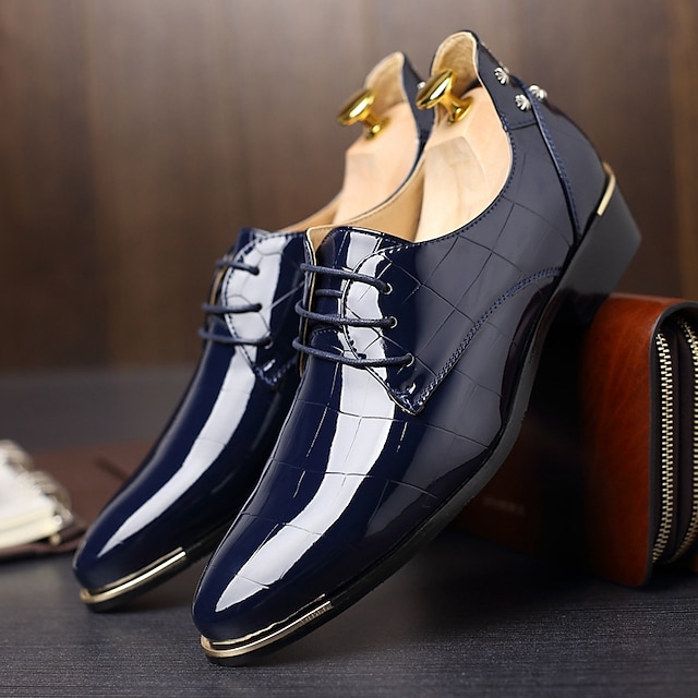  Férfi Félcipők Kényelmes cipők Brit Buli és este Hivatal és karrier Oxford Fekete Piros Tengerészkék Ősz Tavasz
