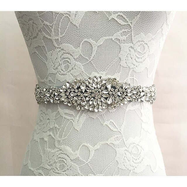  Seide wie Satin Hochzeit / Besondere Anlässe Schärpe Mit Strass Damen Schärpen