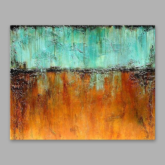  Oil Painting Hand Painted - Abstract Modern Canvas / Stretched Canvas