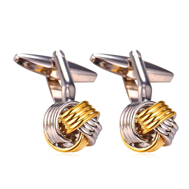  Cufflinks Leisure Costume Jewelry Brooch Jewelry Golden For Party Evening Party