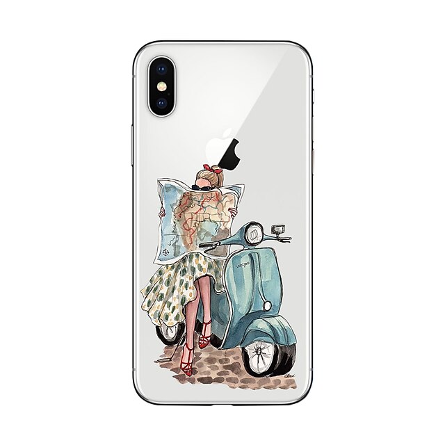  hoesje Voor Apple iPhone X / iPhone 8 Plus / iPhone 8 Patroon Achterkant Sexy dame Zacht TPU