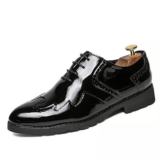  Men's PU Spring / Summer Contemporary / Classic & Timeless / Fashion Oxfords Golden / Black / Party Evening / Lace-up