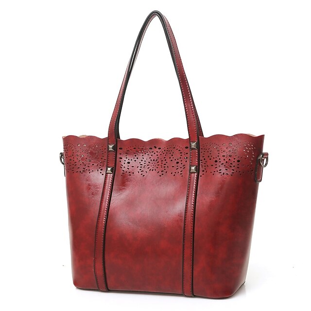  Mujer Cremallera PU Conjuntos de Bolsa Conjuntos de bolsas Set de 4 piezas de monedero Rojo / Marrón / Negro / Otoño invierno
