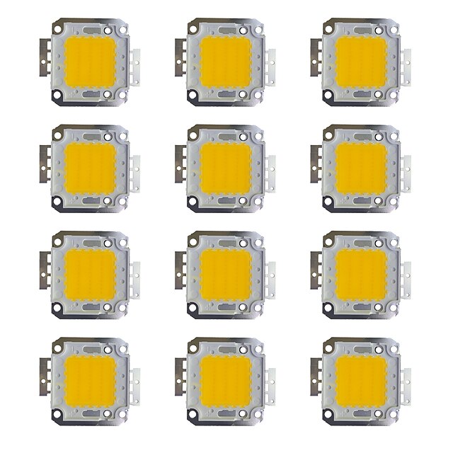  12pcs 2400 lm Bulb tilbehør Messing LED Chip 30 W