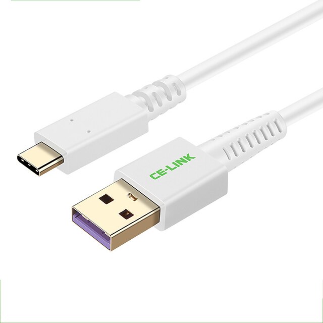  CE-Link USB 2.0 כבל, USB 2.0 to סוג USB 3.0 C כבל זכר-נקבה 1.5M (5ft) 480 Mbps