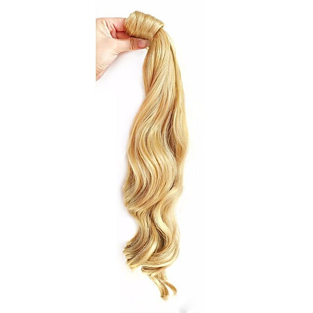  Clip In Ponytails / Hair Piece Wrap Around Human Hair Hair Piece Hair Extension Wavy