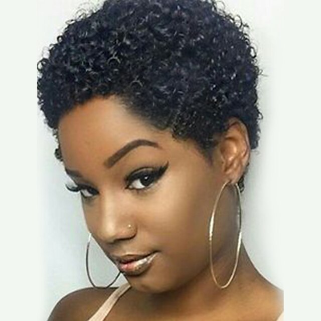 Echthaarmischung Perucke Kurz Afro Kinky Curly Kurze Frisuren 2020 Berry Kinky Curly Afro Frisur Afro Amerikanische Perucke Maschinell Gefertigt Damen Naturlich Schwarz 20 Cm 6526941 2021 38 49