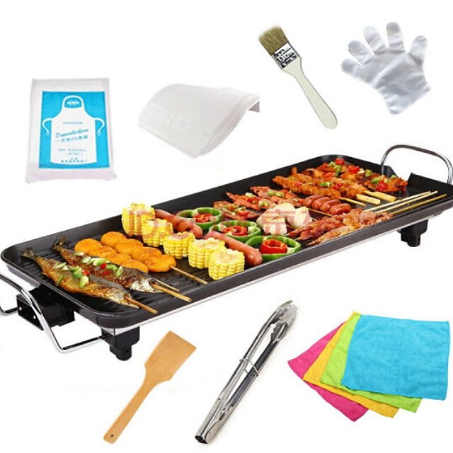  Electric  Barbecue Grill Aluminum-magnesium alloy Thermal Cookers 220 V 1400 W Kitchen Appliance