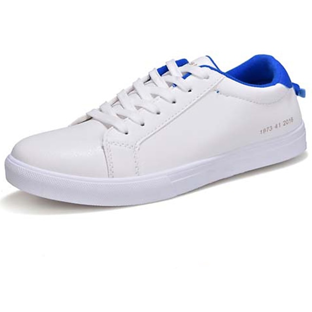  Men's Comfort Shoes PU Spring / Fall Sneakers White / Blue / White / Green / White