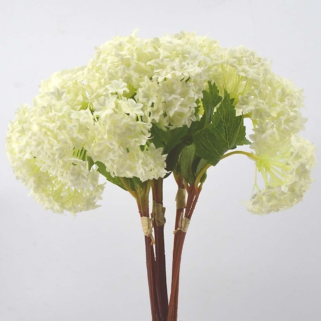  Sztuczne Kwiaty 3 Gałąź Styl pasterski Hortensje Bukiety na stół