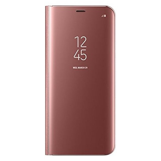  telefon Etui Til Samsung Galaxy Fuldt etui S8 Plus S8 Med stativ Vend Ensfarvet Hårdt PU Læder