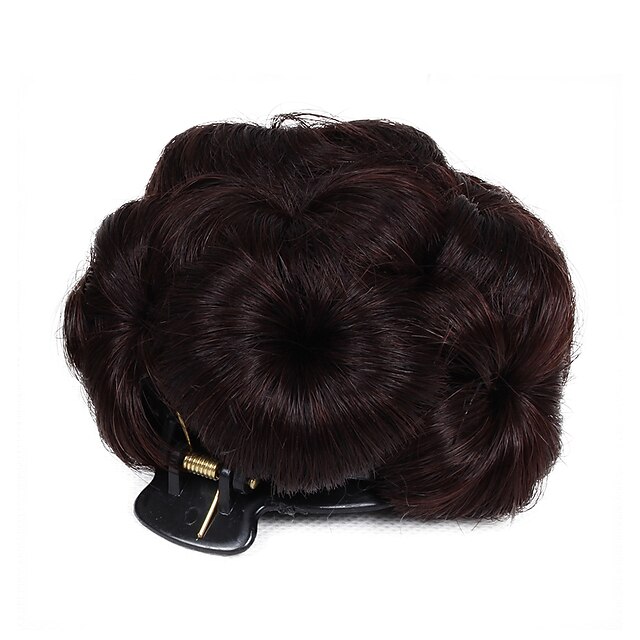  chignons Hair Bun Updo Drawstring Synthetic Hair Hair Piece Hair Extension Medium Brown / Dark Wine / Dark Brown / Dark Auburn