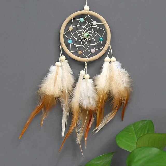  Handmade Dream Catchers With Feather Traditional Wall Hangings Decoration