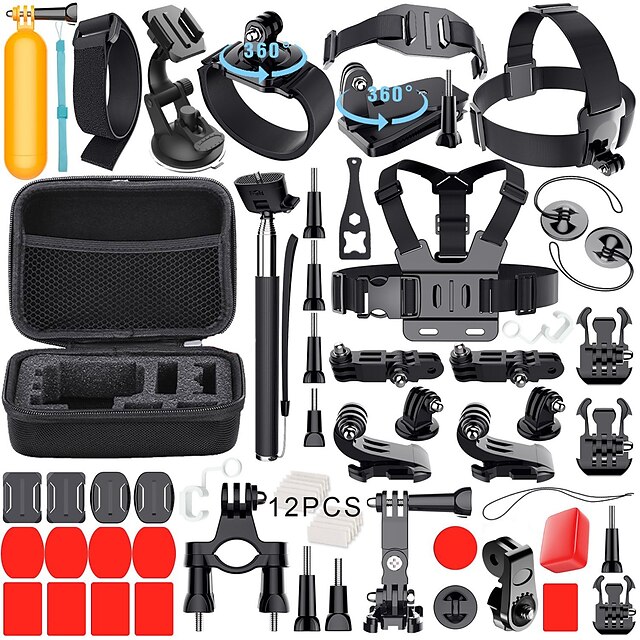  Sports Action Camera Accessory Kit For Gopro Outdoor Antiskid Adjustable Length 1 pcs For Action Camera Gopro 6 Gopro 5 Gopro 4 Gopro 4 Session Gopro 3 Surfing Road Cycling Hiking Composite PC