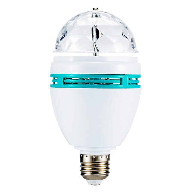  3 W LED-pallolamput 270 lm E26 / E27 3 LED-helmet Teho-LED RGB 85-265 V / # / #