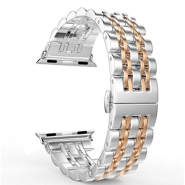 

1 pcs Smart Watch Band for Apple iWatch Apple Watch Series SE / 6/5/4/3/2/1 Stainless Steel Smartwatch Strap Modern Buckle Replacement Wristband