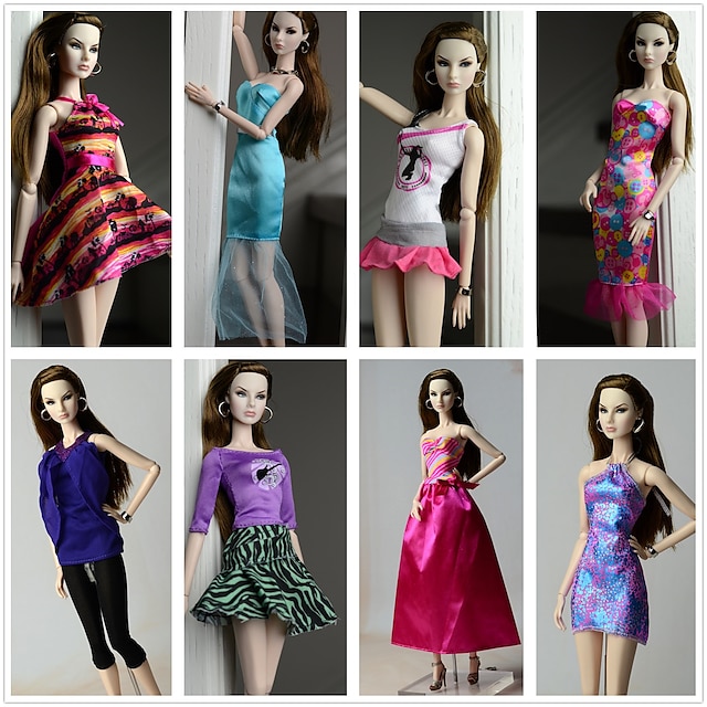  Princeznovské Kostýmy Pro Barbie Doll Polyester Šaty Pro Dívka je Doll Toy