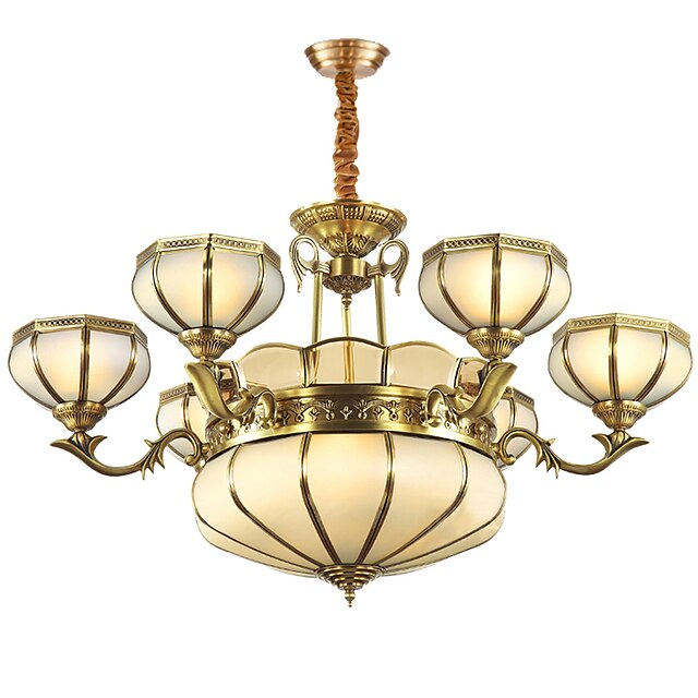  5 ламп 86 см мини-стиль подвесной светильник металл стекло латунь традиционный / классический 110-120v / 220-240v