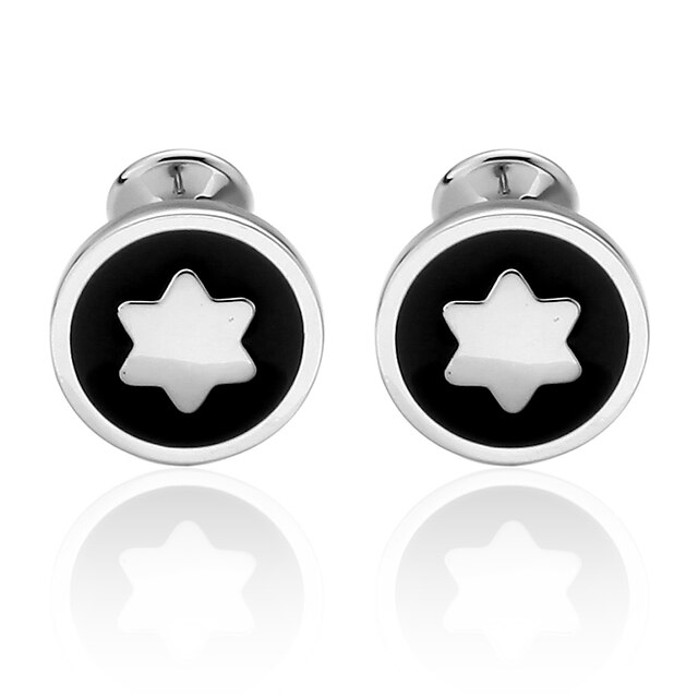  Cufflinks Snowflake Basic Fashion Brooch Jewelry Silver For Daily Formal