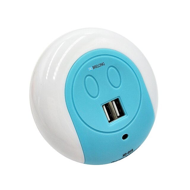  BRELONG® 1pc Wall Plug Nightlight Sensor / Dobbelt USB / Smart 220-240 V