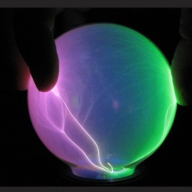  nyhet magisk plasma ball lys elektrisk lampe nattlys bordlys sfære festival festlig gave glass plasma lampe