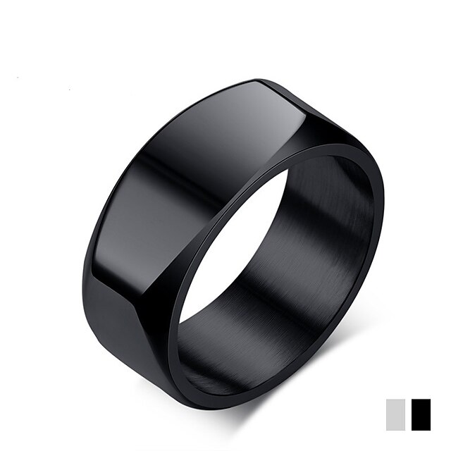  Bărbați Band Ring Titan Negru mat Titan Oțel Circle Shape Clasic Modă Nuntă Petrecere Bijuterii