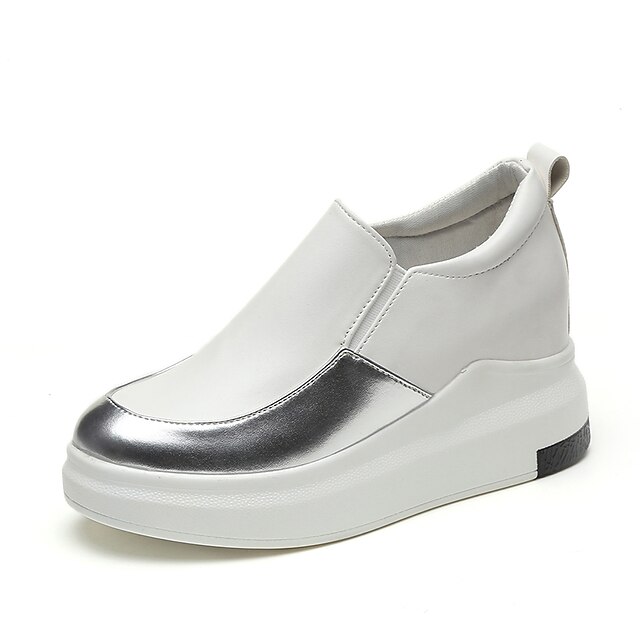  Damskie Obuwie PU Wiosna / Jesień Comfort Buciki White / Black