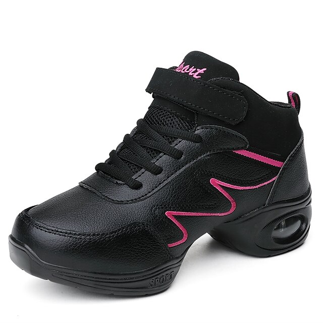  Tánccipők Bőrutánzat Mágikus pálcika Sportcipő Illesztés Lapos Személyre szabható Dance Shoes Fekete
