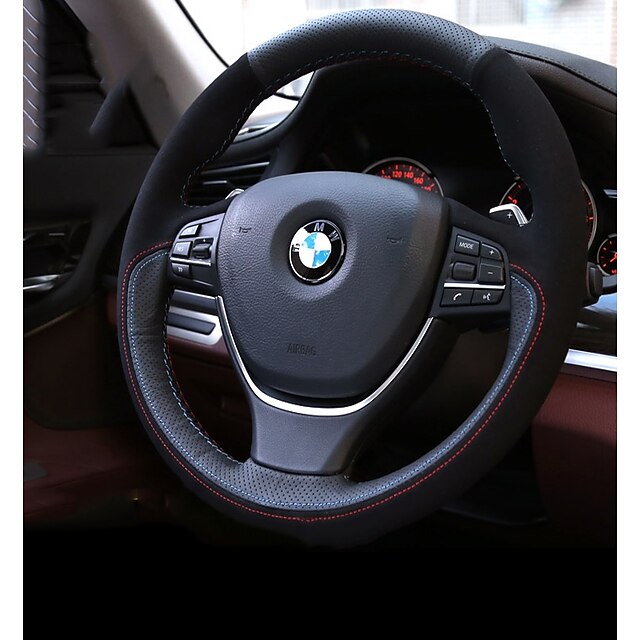  כיסויים להגה עור אמיתי שחור עבור BMW X3 / X5 / סדרה 3 כל השנים