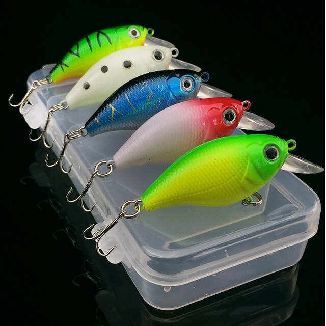  5 pcs Πακέτα Δολώματος Atrăgătoare Pescuit Minnow Επιπλέει Bass Τρώκτης Λούτσος Θαλάσσιο Ψάρεμα Ψάρεμα με Μύγα Δολώματα πετονιάς