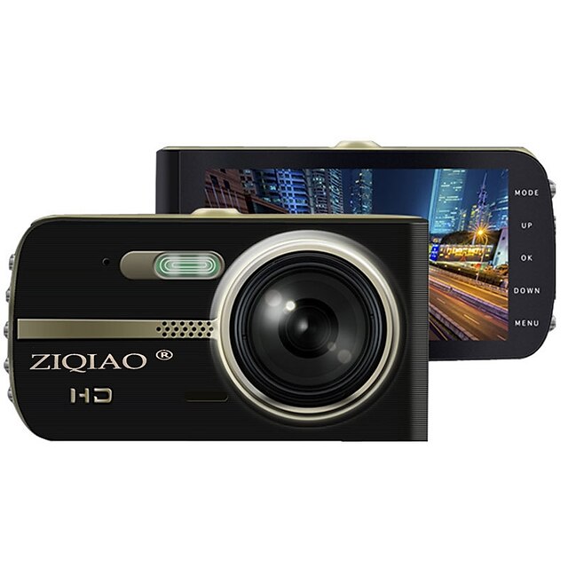 ZIQIAO JL-430 480p / 720p / 1080p Bil DVR 150 grader Vidvinkel 3.8 inch IPS Dash Cam med Bevægelsessensor Nej Biloptager