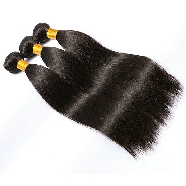  3 δεσμίδες Υφαντά μαλλιών Βραζιλιάνικη Ίσιο Επεκτάσεις ανθρώπινα μαλλιών Remy Ανθρώπινα μαλλιά Δέσμες 100% Remy Hair Weave 300 g Υφάνσεις ανθρώπινα μαλλιών Εξτένσιον από Ανθρώπινη Τρίχα 8-28 inch