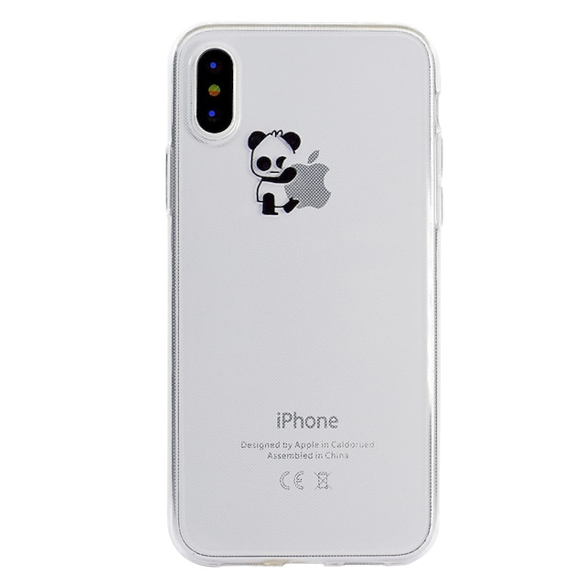  Case For Apple iPhone 11 / iPhone 11 Pro / iPhone 11 Pro Max Transparent / Pattern Back Cover Playing with Apple Logo / Panda Soft TPU