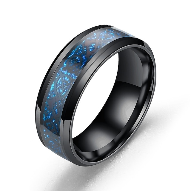  Band Ring For Men's Gift Daily Stainless Steel Titanium Steel Dragon Magic