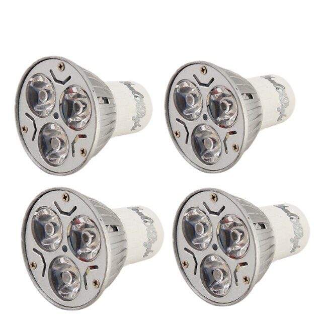  YouOKLight 4db 3 W 200-250 lm GU10 LED szpotlámpák R63 3 LED gyöngyök Nagyteljesítményű LED Dekoratív Meleg fehér / Hideg fehér 220-240 V / 110-130 V / 4 db. / RoHs