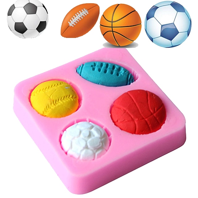  fotball fotball tennis ball silikon kake mold
