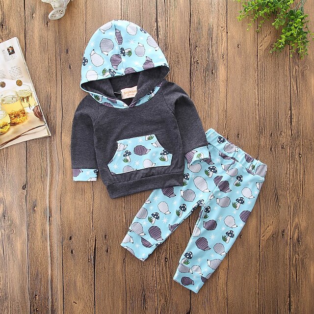  Boys 3D Animal Polka Dot Clothing Set Long Sleeve Spring Fall Active Casual Chinoiserie Cotton Polyester Toddler Daily Sports