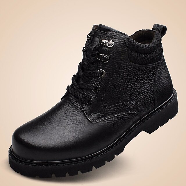  Hombre Zapatos Confort Cuero Otoño / Invierno Botas Botines / Hasta el Tobillo Negro / Marrón / Botas de Combate / EU41