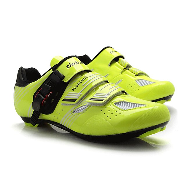  Tiebao® Pantofi de Cursieră Nylon Impermeabil Respirabil Anti-Alunecare Ciclism Negru Verde Bărbați Pantofi de Ciclism / Căptușire cu Perne / Ventilație / Microfibră PU sintetică / Căptușire cu Perne