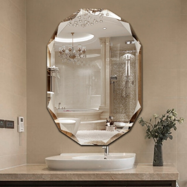  מראה עכשווי זכוכית משוריינת יחידה 1 - מראה מראת איפור / אביזרי מקלחת