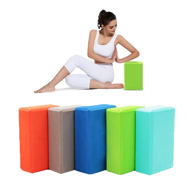  Bloc de Yoga Haute Densité, Résiste à l'Humidité, Poids Léger, Résistant aux Odeurs EVA Soutenir et Approfondir les Poses, Aide o l'Équilibre et la Flexibilité Pour Pilates / Fitness / Entraînement